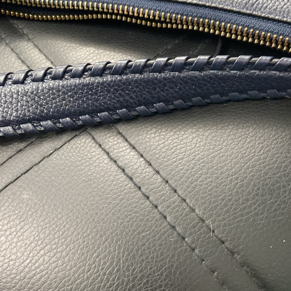 Coach dark navy blue  Crossbody Bag with Fringe - Picture 7 of 14